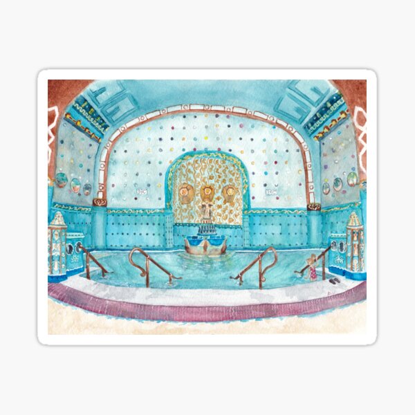 Aperçu de l'œuvre Budapest Hongrie Thermes Gellert créée et vendue par Jasanna Czellar.
