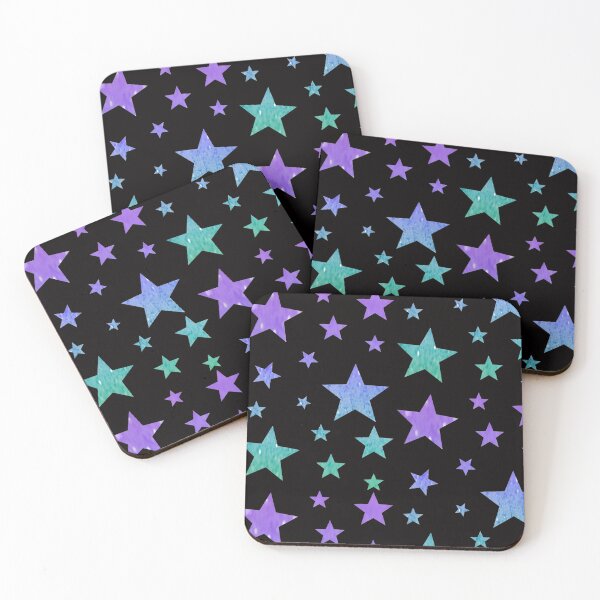 Item preview, Pastel Purple Teal Ombre Faux Glitter Stars designed and sold by Felicity-K.