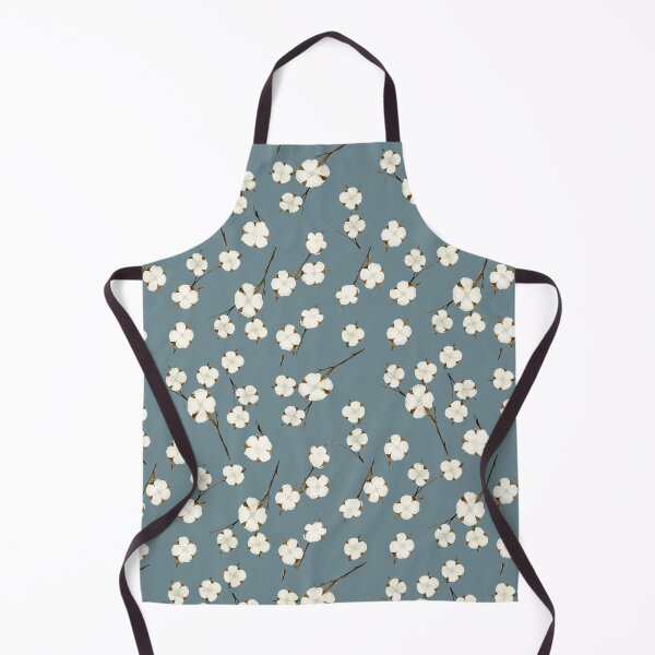 Item preview, Dusty Blue Cotton Blossom Pattern designed and sold by Jyn Branik.