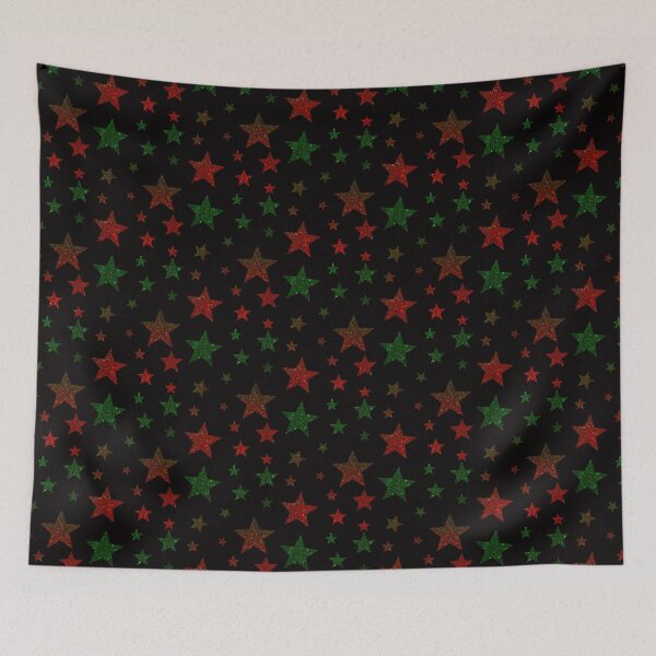 Item preview, Navidad Rojo Verde Ombre Faux Glitter Estrellas designed and sold by Felicity-K.