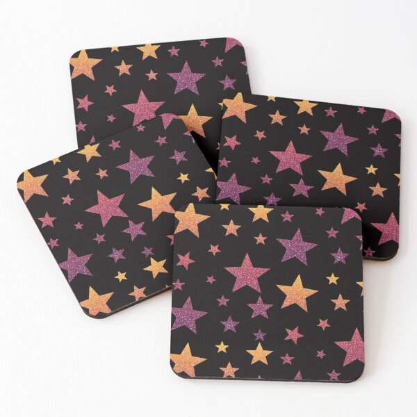 Item preview, Naranja Rojo Púrpura Ombre Faux Glitter Estrellas designed and sold by Felicity-K.