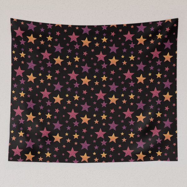 Item preview, Naranja Rojo Púrpura Ombre Faux Glitter Estrellas designed and sold by Felicity-K.