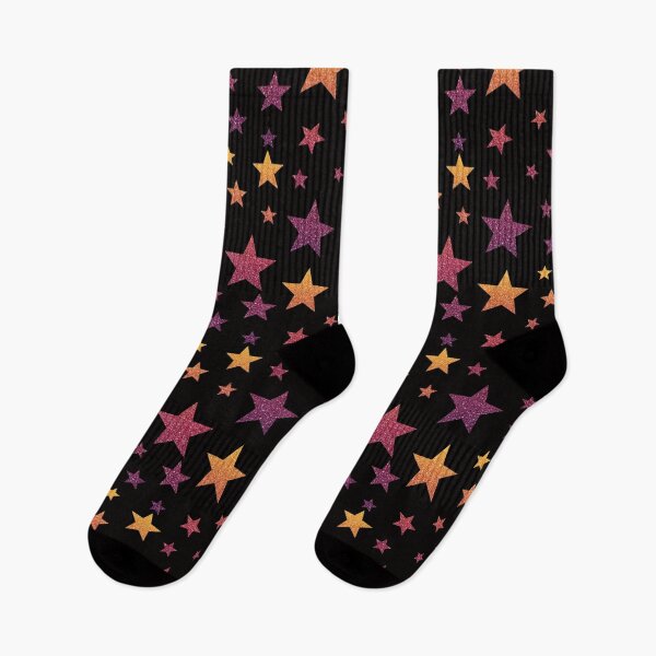 Item preview, Orange Red Purple Ombre Faux Glitter Stars designed and sold by Felicity-K.