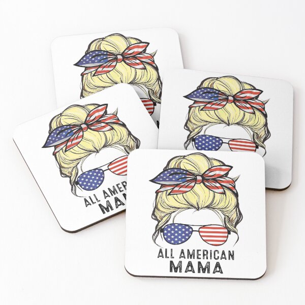 Item preview, All american mama messy bun usa flag designed and sold by anthonybarr1205.