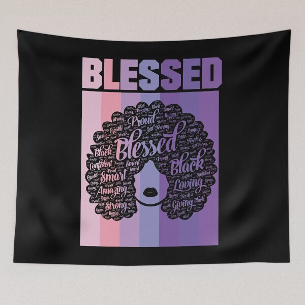 Item preview, Blessed Words in Afro Religious Christian designed and sold by blackartmatters.