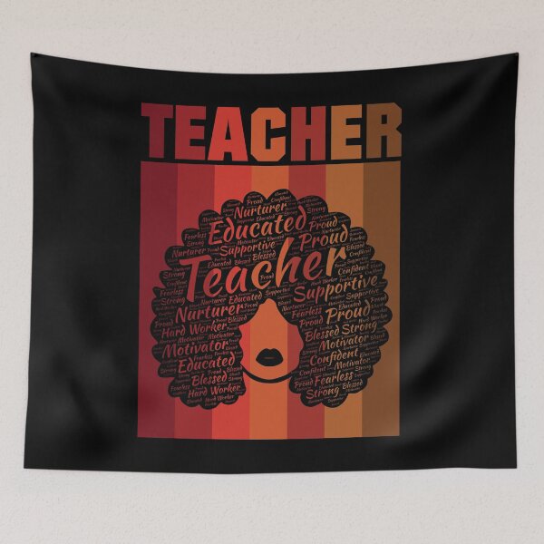 Item preview, Black Teacher / Educator Words in Afro Religious Christian designed and sold by blackartmatters.