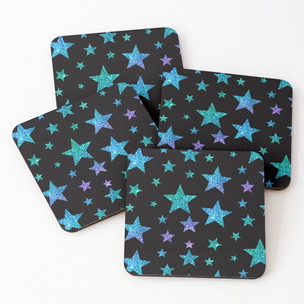 Item preview, Blue Green Ombre Faux Glitter Stars designed and sold by Felicity-K.
