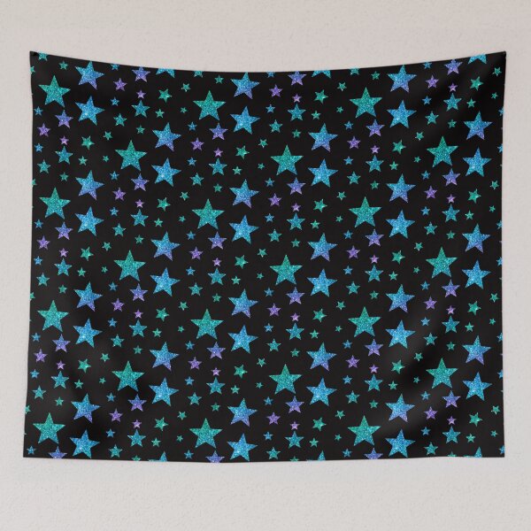 Item preview, Blue Green Ombre Faux Glitter Stars designed and sold by Felicity-K.