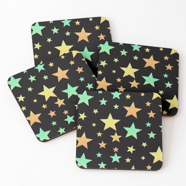 Item preview, Teal Yellow Ombre Faux Glitter Stars designed and sold by Felicity-K.