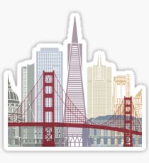 San Francisco skyline poster Sticker