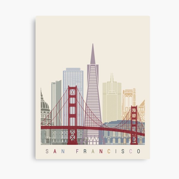 San Francisco skyline poster Canvas Print