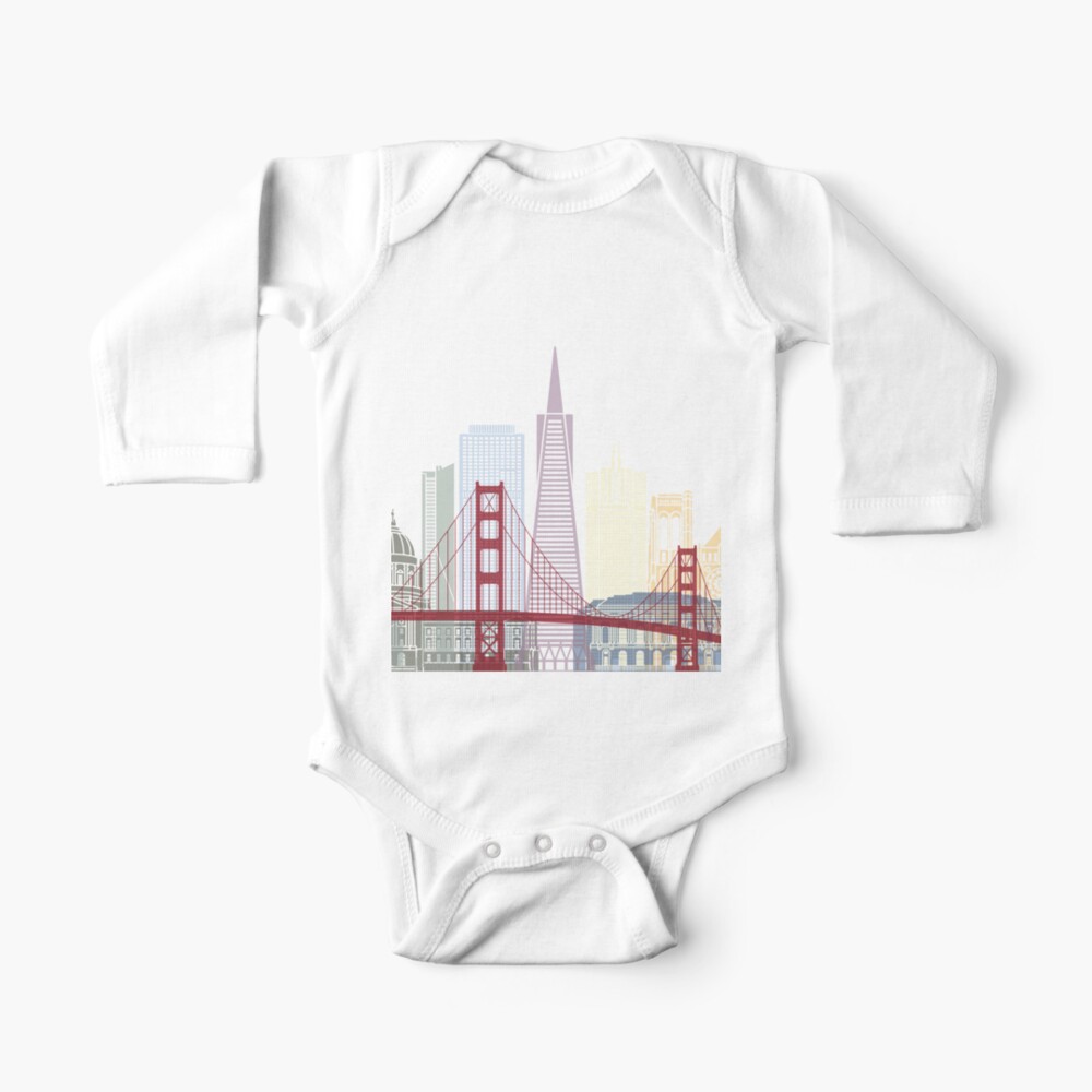 San Francisco skyline poster Baby One-Piece