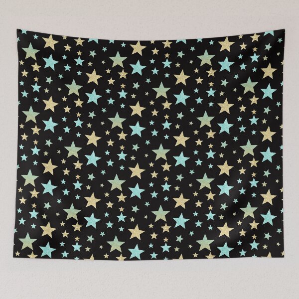 Item preview, Teal Gold Ombre Faux Glitter Stars designed and sold by Felicity-K.