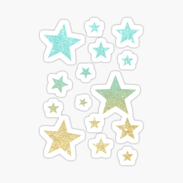 72 Honey Gold Holographic Sparkle Star Stickers! ~ 0.5 Inch