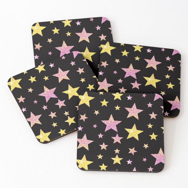 Item preview, Rosa Amarillo Ombre Faux Glitter Estrellas designed and sold by Felicity-K.