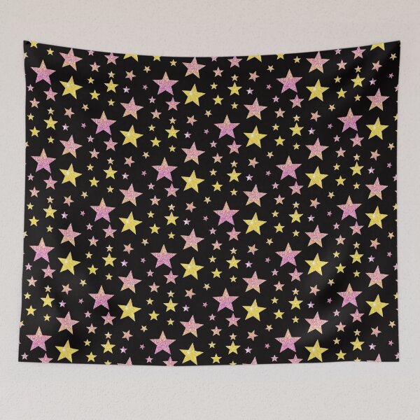 Item preview, Rosa Amarillo Ombre Faux Glitter Estrellas designed and sold by Felicity-K.