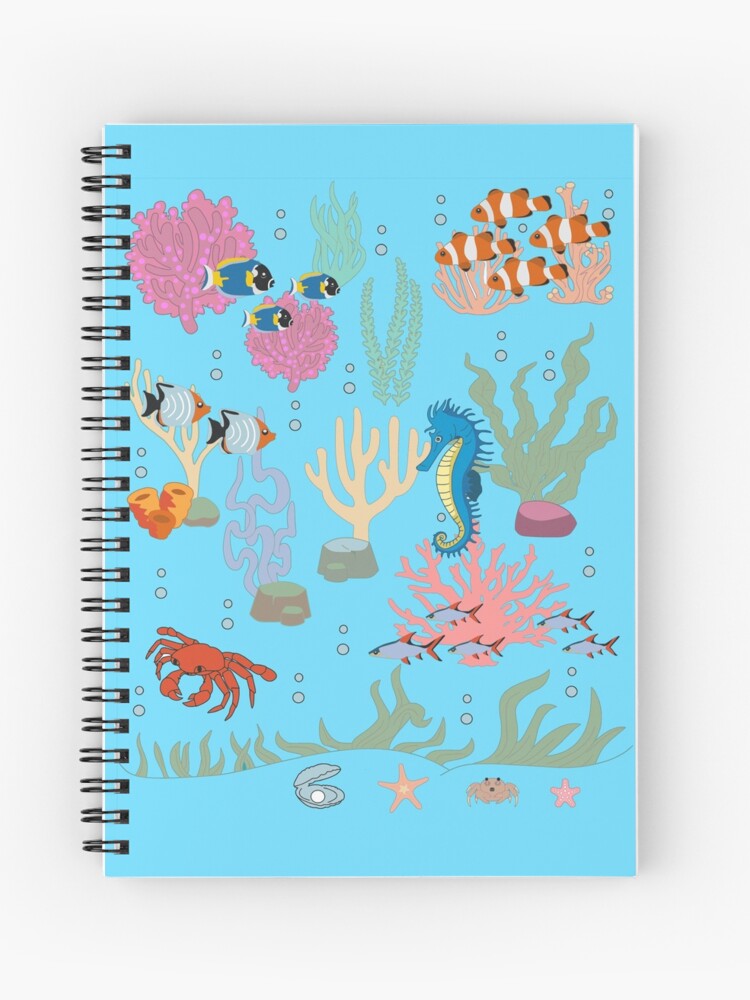 Underwater Coral Reef Spiral Notebook for Sale by Glenn Labao