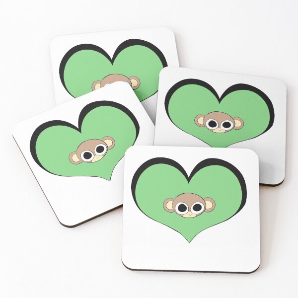 Item preview, Heart Animals (monkey) designed and sold by gross-girl99.