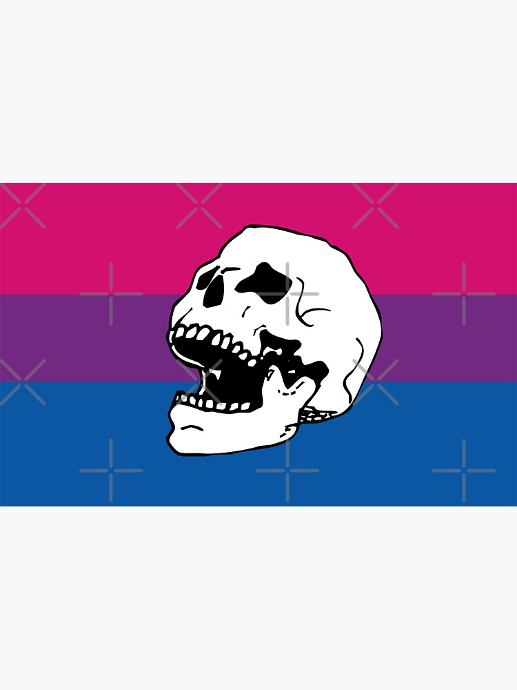 bi pride flag skull by craftordiy
