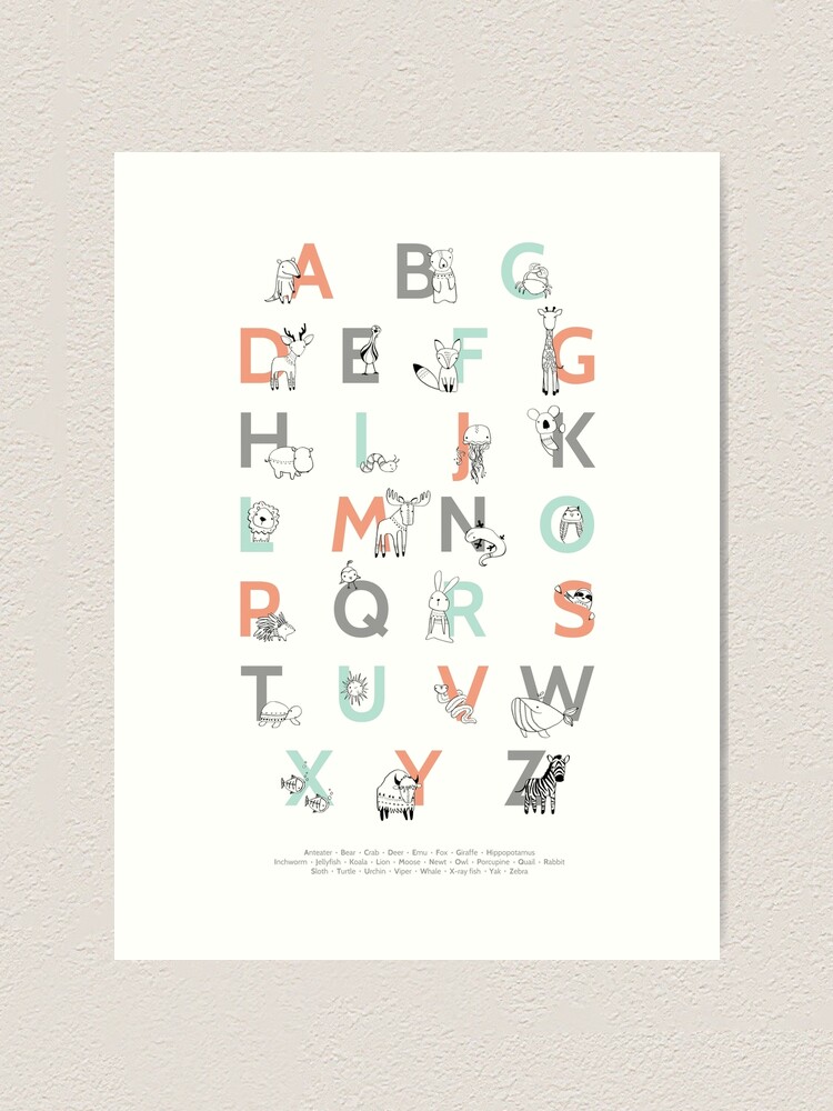 Alternate view of Animal Alphabet Art Print