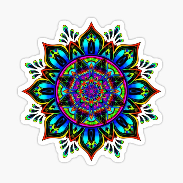 Rainbow Scale Mandala Sticker