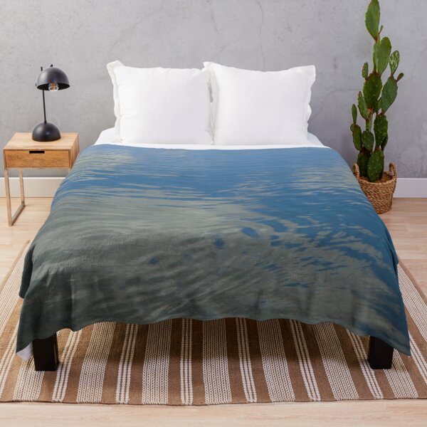 Item preview, Gentle Blue Skies Water Ripples Clouds Horizontal Photo Fabric Pattern designed and sold by H3designs.