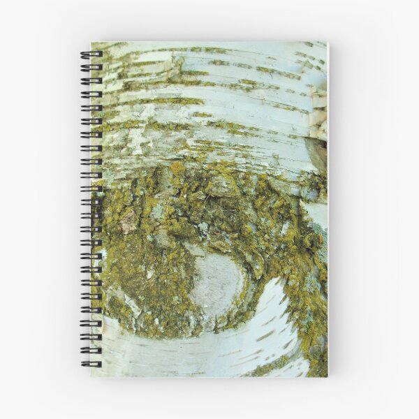 Item preview, Birch Tree Bark And Moss Photo Fabric Pattern Vertical designed and sold by H3designs.