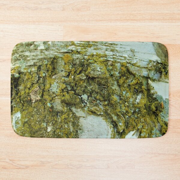 Item preview, Birch Tree Bark And Moss Photo Fabric Pattern Vertical designed and sold by H3designs.