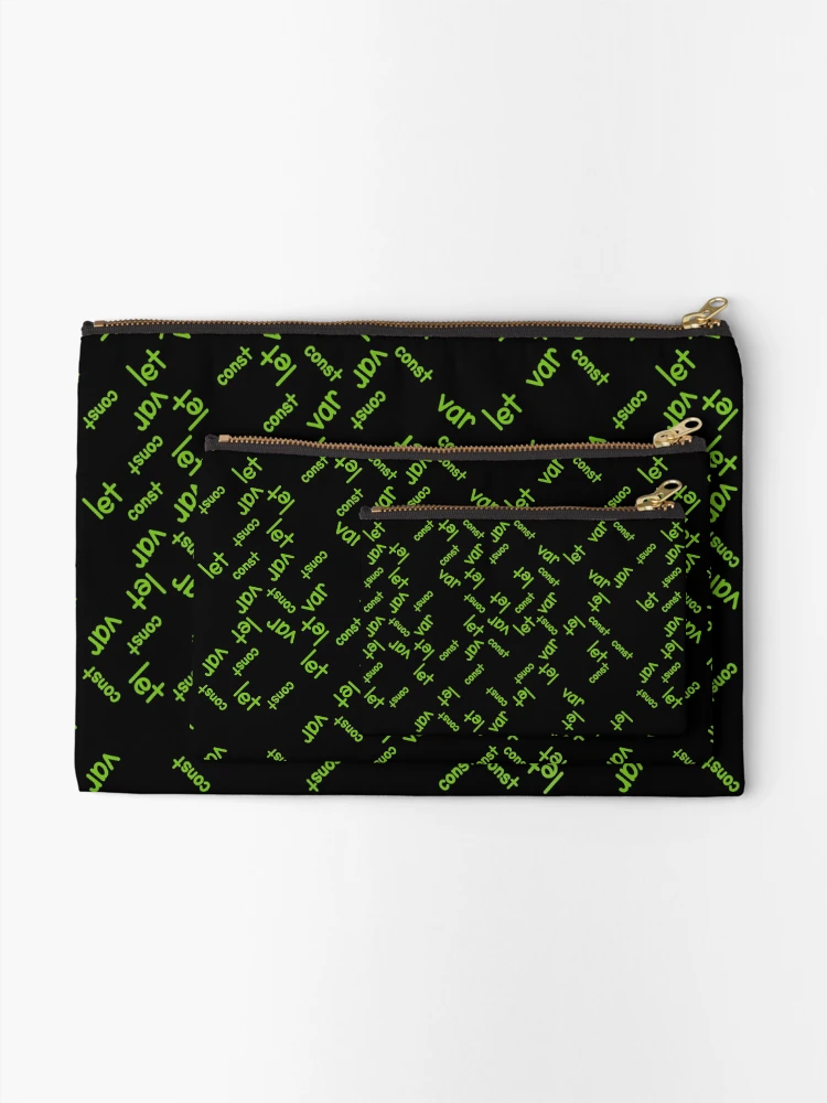 Thumbnail 2 of 4, Zipper Pouch, JavaScript Matrix designed and sold by TheCodePixi.