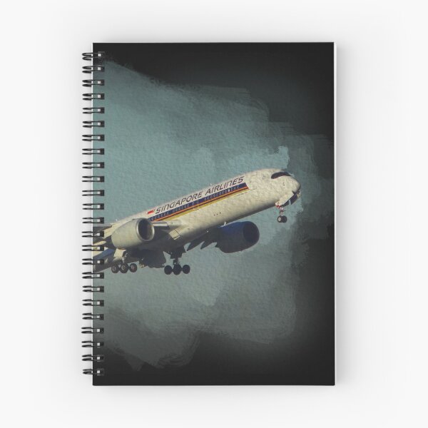 Item preview, Singapore airlines Airplane Taking Off Watercolor Black Background designed and sold by FDbubble1986.