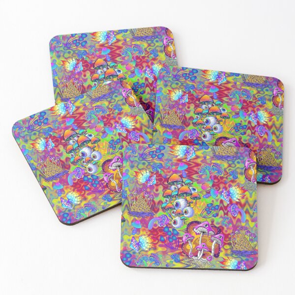 Item preview, Mushroom Psychedelic Art Magic Mushroom Trippy Hippie Summer Vacation Hawaii Sets designed and sold by NzzRiza.