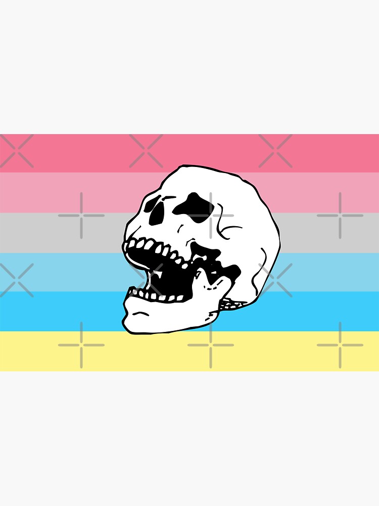 genderflux pride flag skull by craftordiy