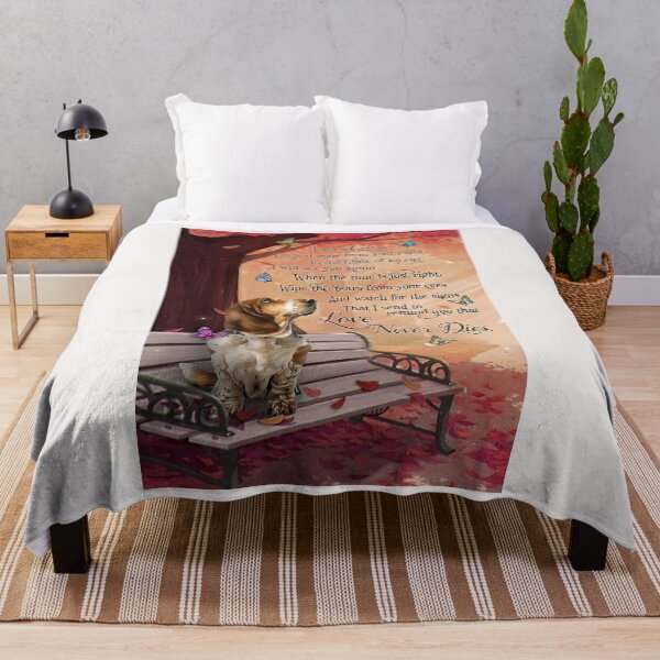 Item preview, Basset Hound Love Never Dies I'm Not gone Dogs Lover Poster designed and sold by EdmundJWende.