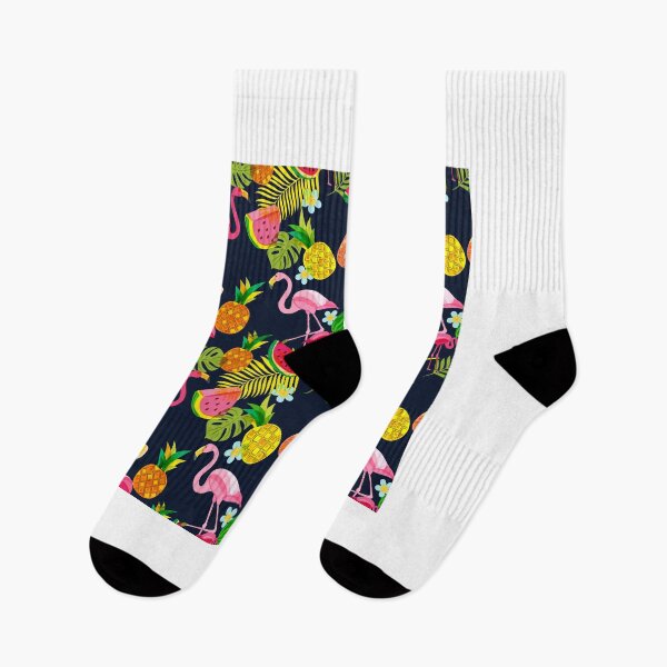 Artikelvorschau, Hawaiihemd mit rosa Flamingo-Vogel, Wassermelone, Ananas, Blume und Blättern entworfen und verkauft von NzzRiza.