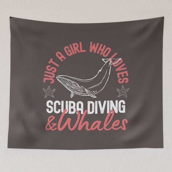 Item preview, Just A Girl Who Loves Scuba Diving And Whales designed and sold by StudioAquaLumos.