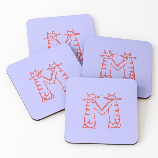 Item preview, Cat Initial Monogram M designed and sold by Rajeev  Singh.