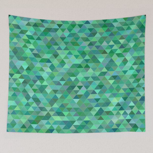 Item preview, Teal Triangle Green Mosaic Low Poly Shades designed and sold by LashCreations.