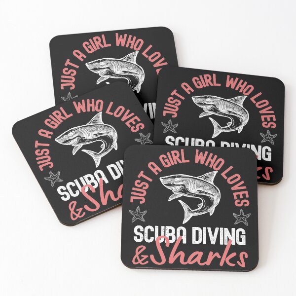 Item preview, Just A Girl Who Loves Scuba Diving And Sharks designed and sold by StudioAquaLumos.