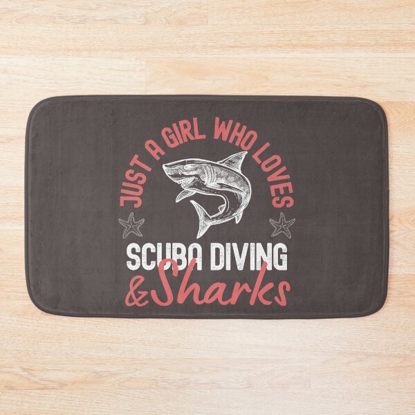 Item preview, Just A Girl Who Loves Scuba Diving And Sharks designed and sold by StudioAquaLumos.