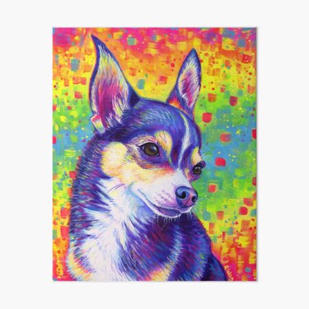 Rainbow Chihuahua Art Board Print