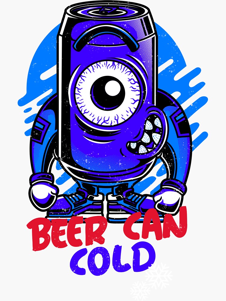 "HVAC BEER CAN COLD" Sticker for Sale by HvacTechWear Redbubble