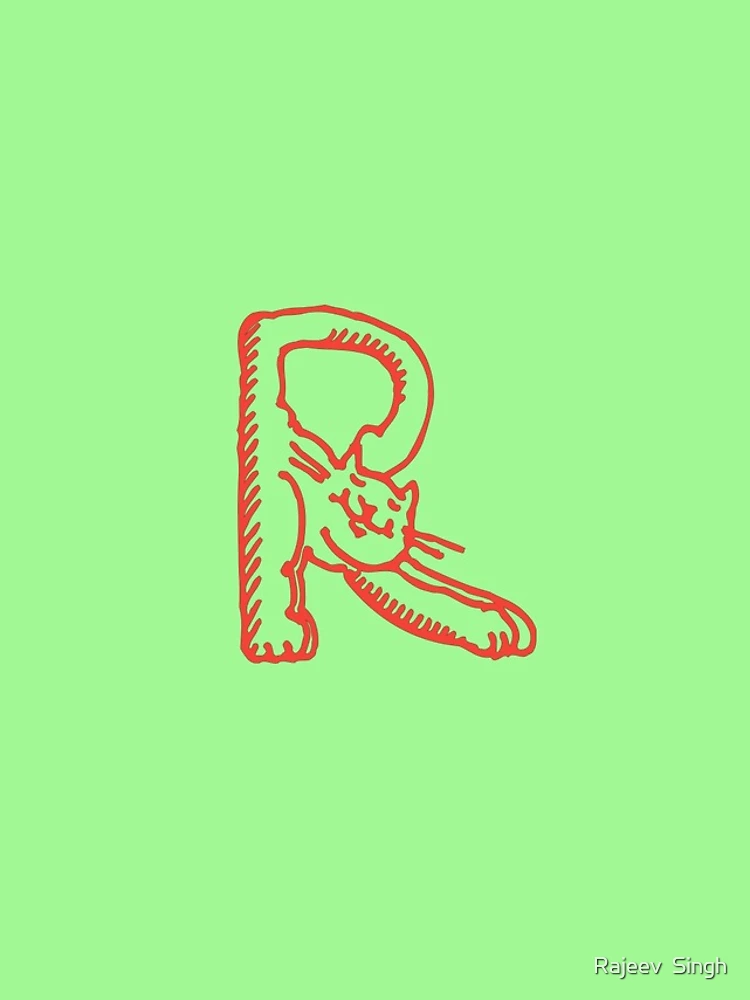 Thumbnail 4 of 4, iPhone Case, Cat Initial Monogram R designed and sold by Rajeev Singh.