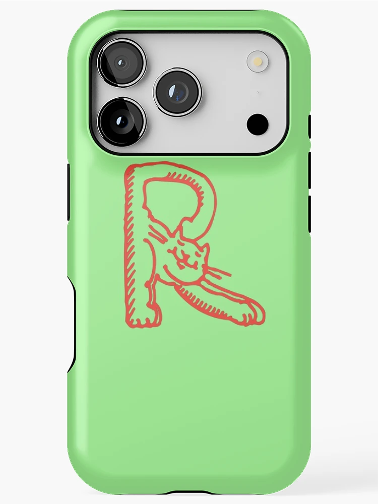 Thumbnail 1 of 4, iPhone Case, Cat Initial Monogram R designed and sold by Rajeev Singh.