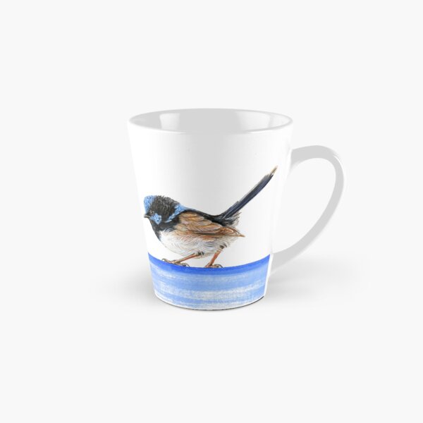 Little King of the Fairies - Blue Wren - male Superb Fairy-Wren illustration Tall Mug