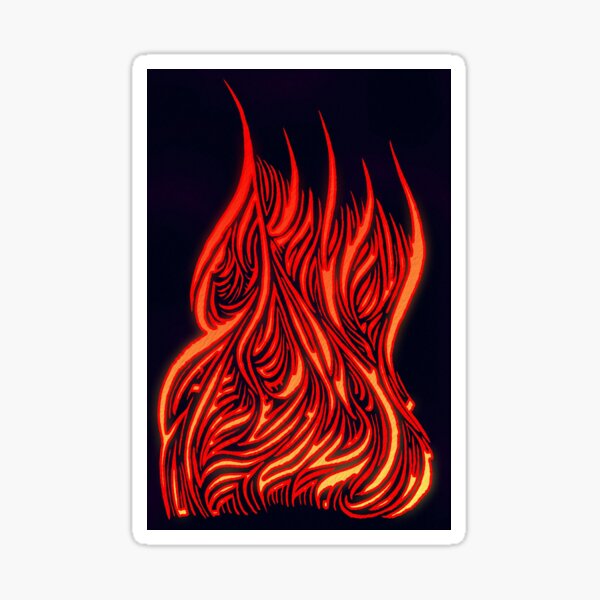 Abstract Flames Sticker