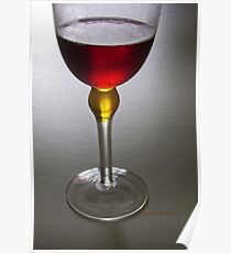 Wine glass art Poster
