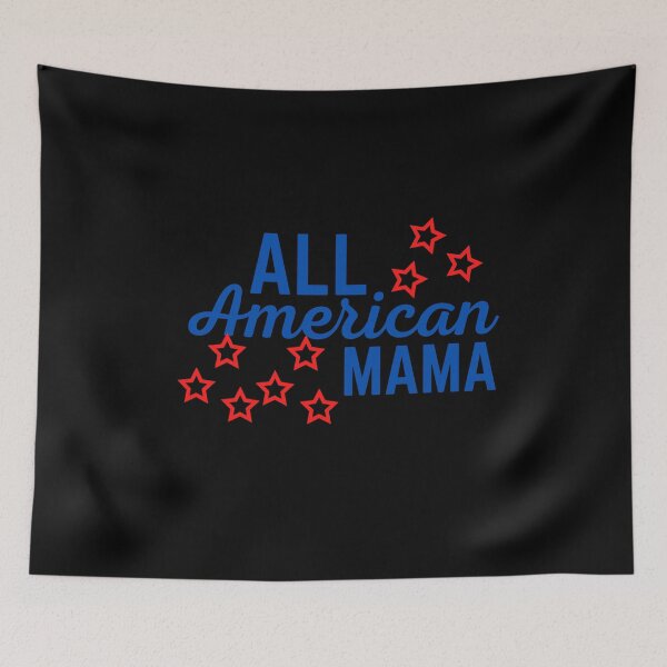 Item preview, Vintage All American mama Typography and star illustration  designed and sold by garniturex.
