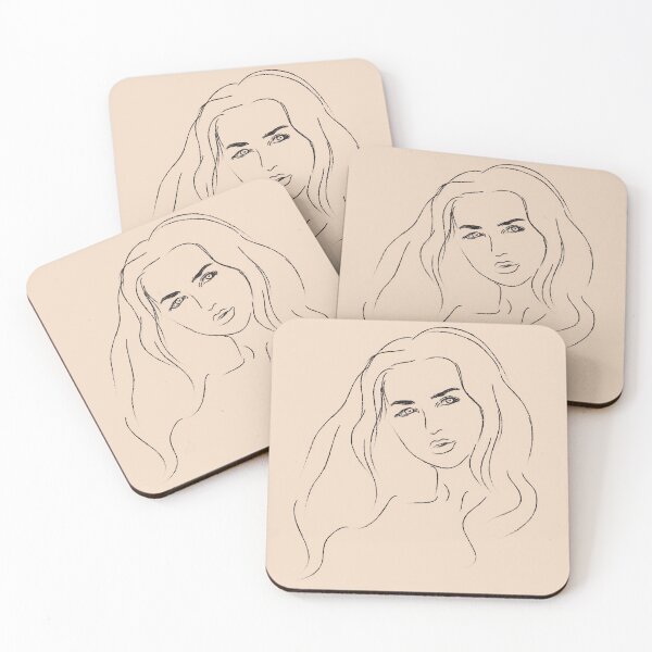 Item preview, Minimalism Female Face Outline  designed and sold by SoulmaTee-2021.
