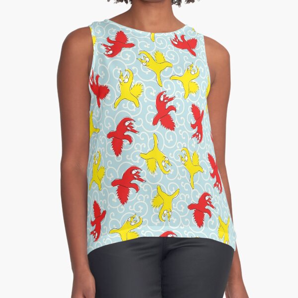 Comical funny Quarrel cat Asian illustration Sleeveless Top