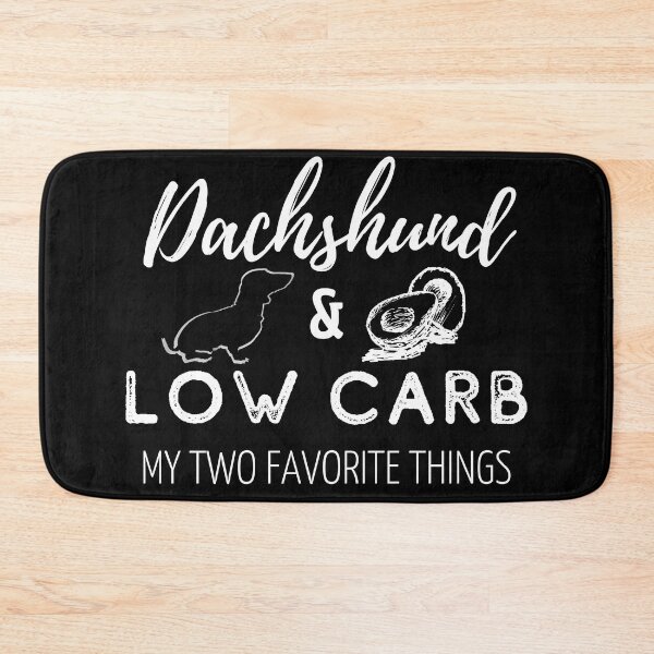 Item preview, Dachshund & Low Carb Print | black designed and sold by TheDachshund.